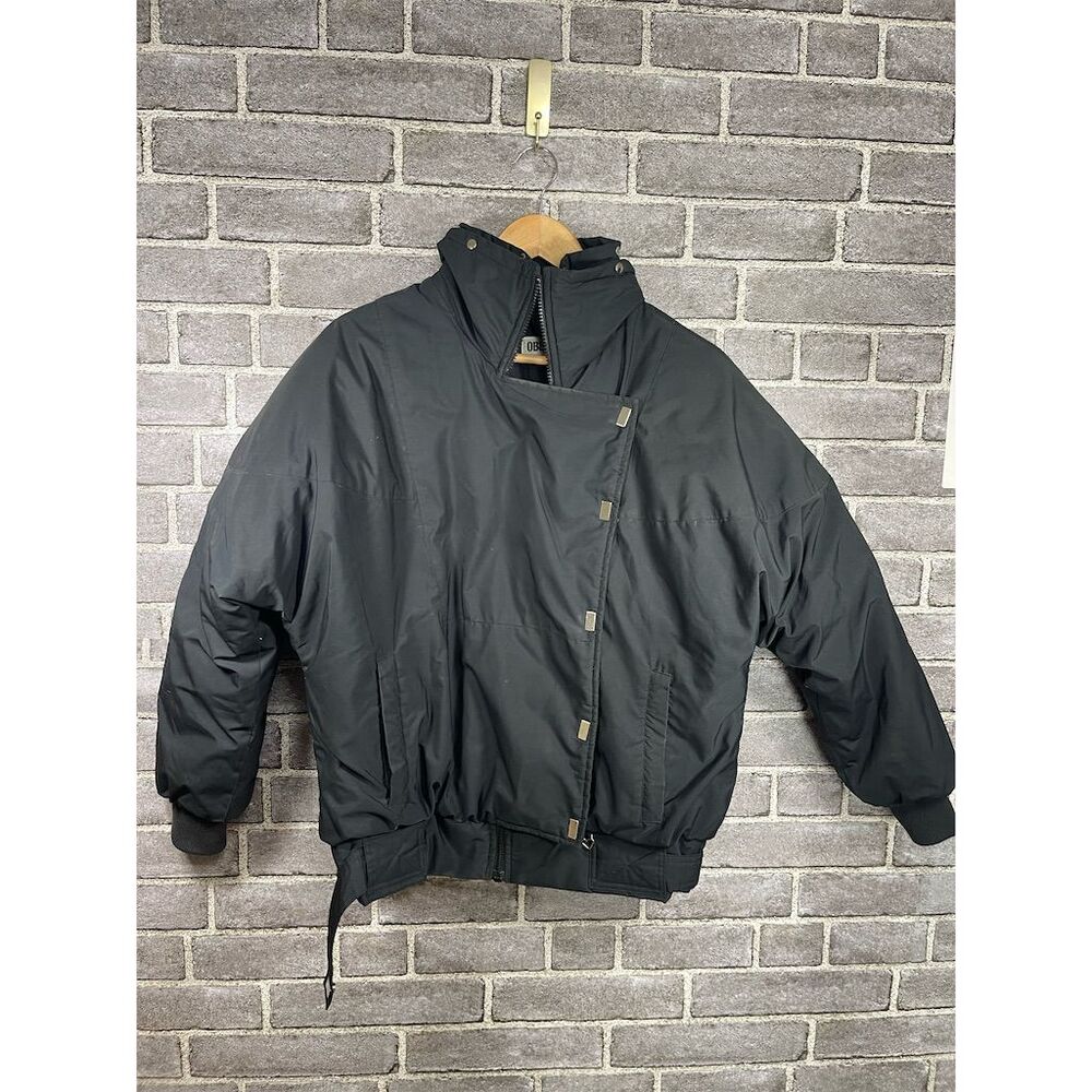 Obermeyer Women's Ski Jacket Size 8 Black Winter Insulated Zip-Up